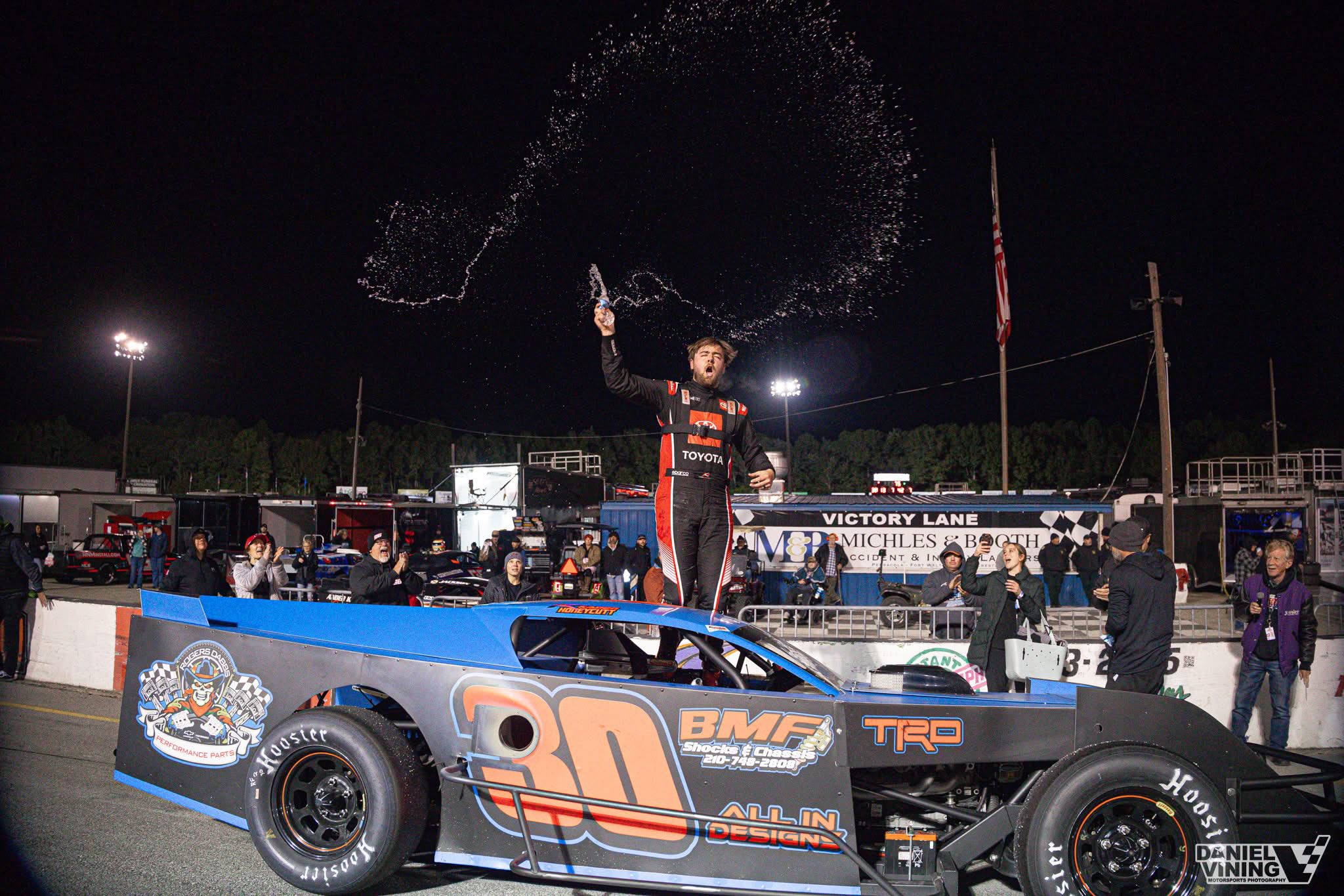 Kaden Honeycutt Wins Eventful Modifieds of Mayhem Snowball Derby